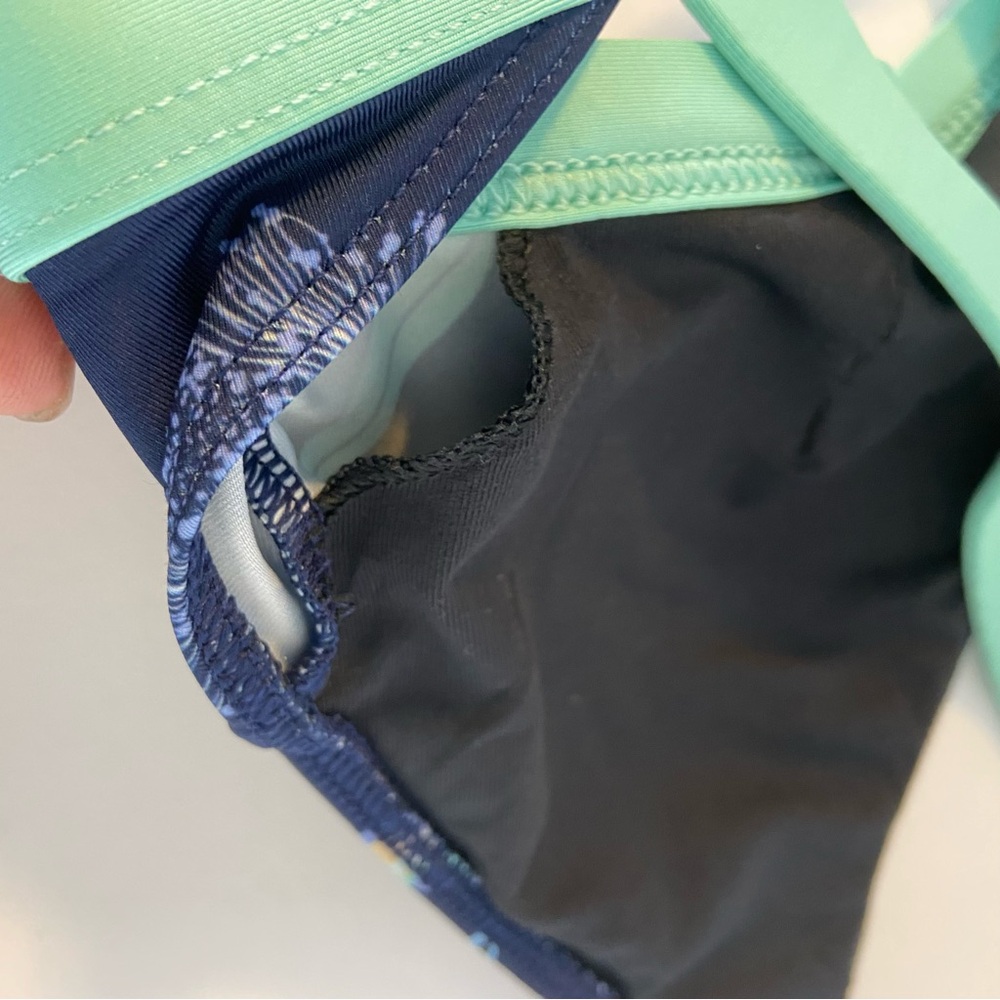 NWOT Patagonia Parrots Neo Navy Bottom Turn Bikini Top - Picture 10 of 11